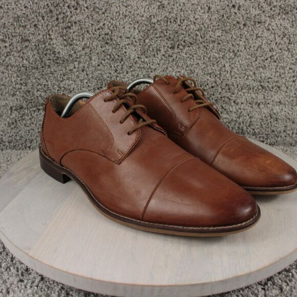 Florsheim Oxford Dress Shoes Mens 10.5D Brown Leather Cap Toe Classic - Picture 11 of 12